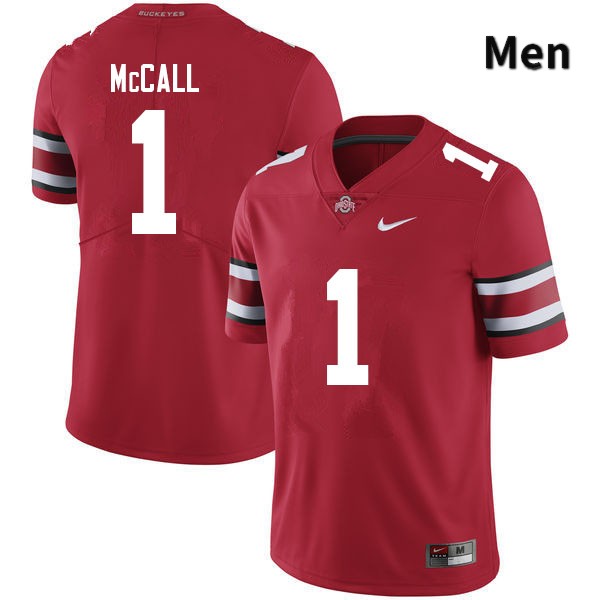 Ohio State Buckeyes Demario McCall Men's #1 Red Authentic Stitched College Football Jersey